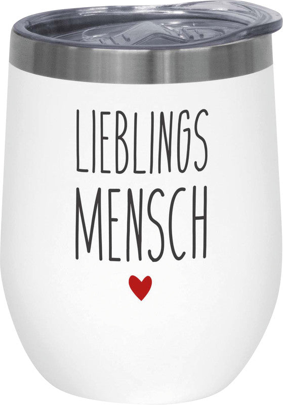 Ppd Family & Friends Thermotasse – 0,35 l, Edelstahl, mehrfarbig, doppelwandig, Deckel, spülmaschinenfest