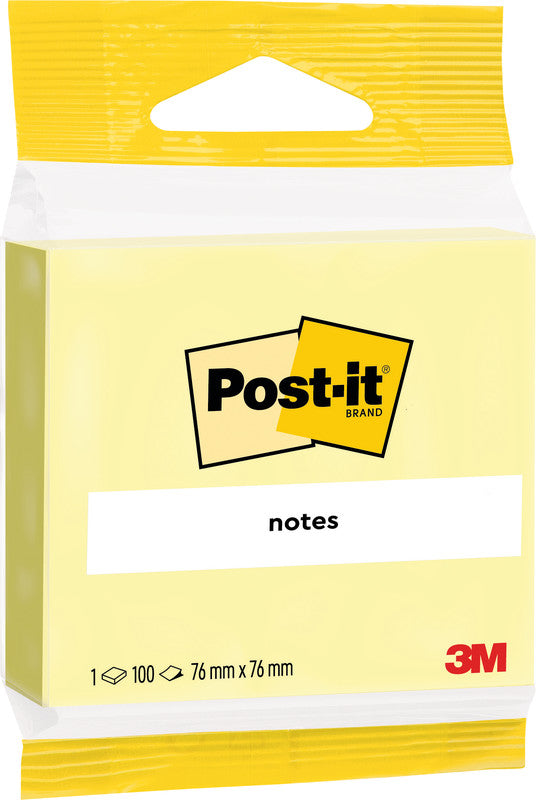 Post-it Haftnotizen – 76×76 mm – Gelb, 100 Blatt, PEFC