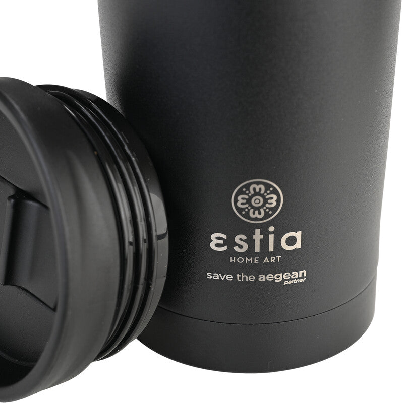 Estia Thermobecher – 3,5 dl – Edelstahl, isoliert, Schraubverschluss, auslaufsicher, BPA-frei – Mitternachtsblau