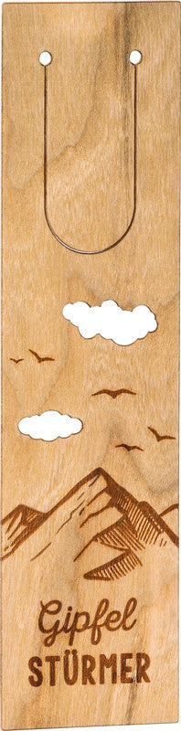 Brunnen Verlag wood-art Lesezeichen – Kirschholz, 15 × 4 cm, sortiert, handgemacht, eingelasert