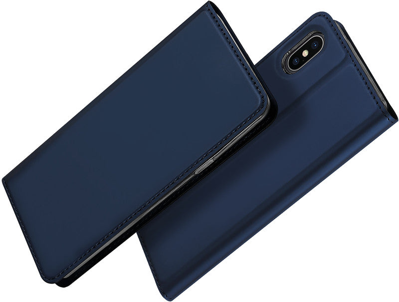Dux Ducis Booklet-Hülle Skin Pro – für Apple iPhone XS Max – dunkelblau – Magnetverschluss, mit Kartenfach