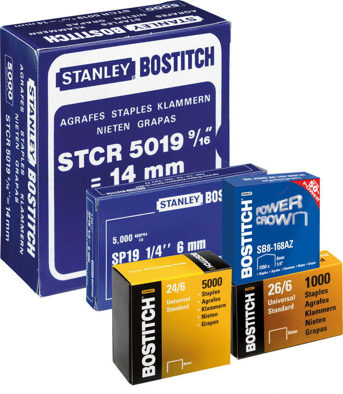 Bostitch Heftklammern – 4 mm – Metall, silber – 1000 Stk.