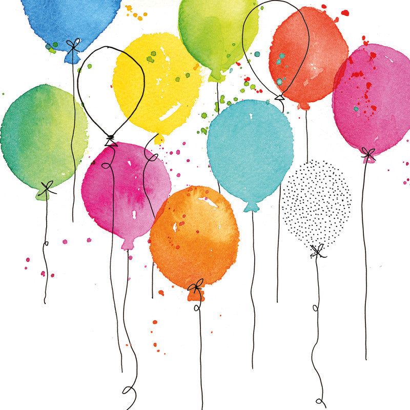A la carte Servietten Balloon Party – 33 × 33 cm – 3-lagig, Tissue – 20 Stk.
