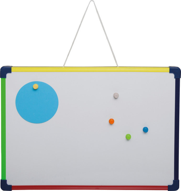 MAUL Whiteboard – 35 × 24 cm, lackierter Stahl, magnetisch, Kunststoffrahmen, Wandmontage