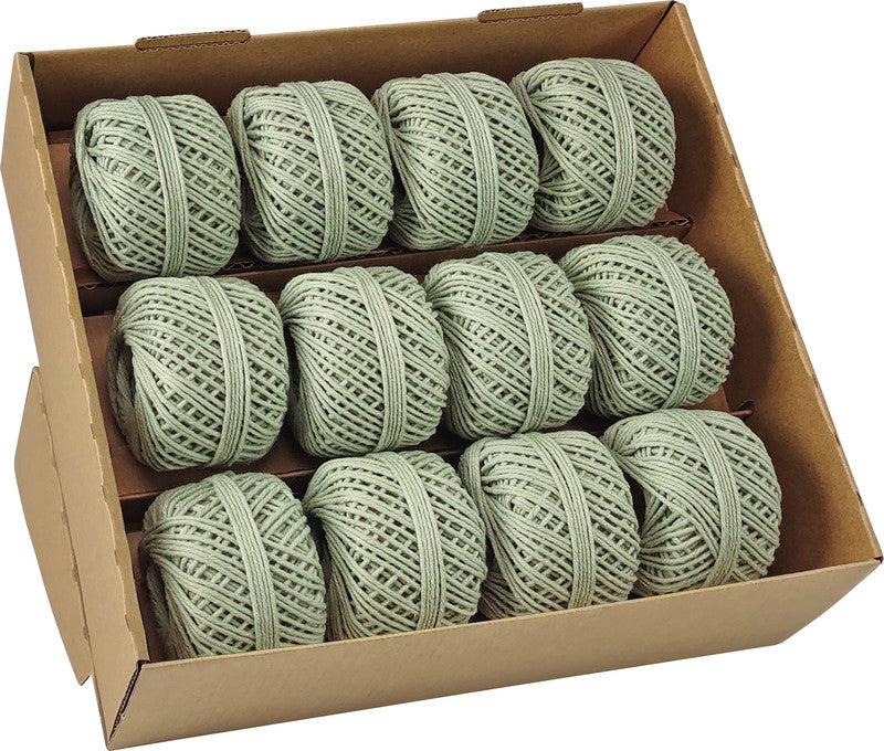 Präsent Kordel - Baumwolle, kompostierbar, altgrün - 2 mm × 15 m
