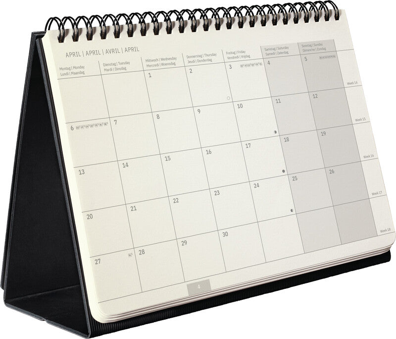 Sigel Conceptum Wochenplaner – 1 Monat/2 Seiten, Spiralbindung, 22 × 21,3 cm, mit Ständer, Jan–Dez 2026, PEFC