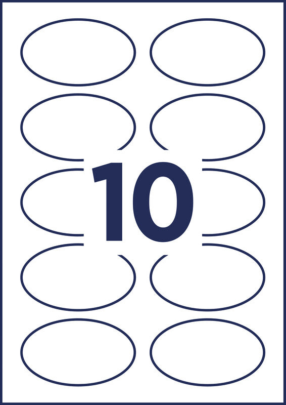 Avery Drucketiketten, 85 mm × 50 mm, weiss, Textil, selbstklebend, wiederablösbar, 200 Etiketten