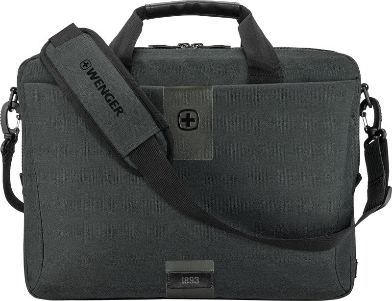 Wenger/SwissGear Wenger MX ECO Brief Notebook-Tasche – 15 l, wasserabweisend, Aufsteckfunktion, recyceltes PET (rPET), grau