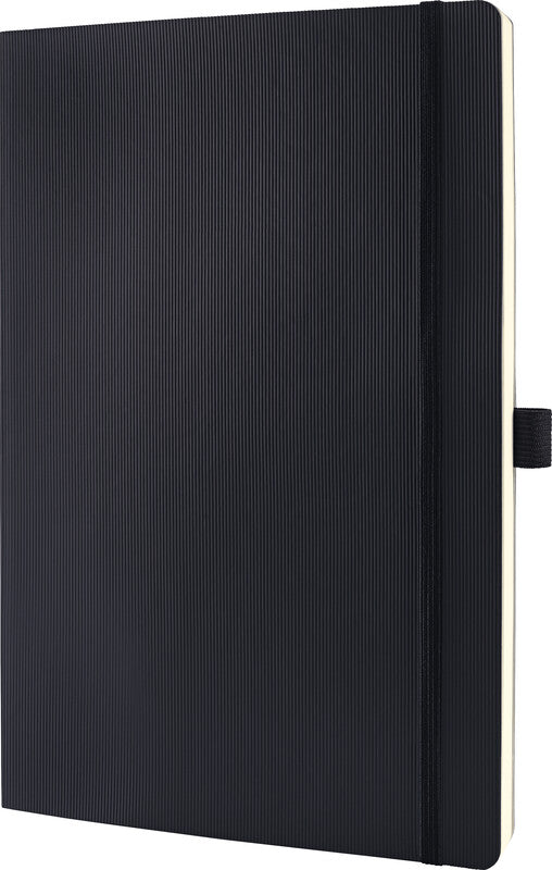 Sigel Notizbuch A4, punktkariert, Fadenheftung, 194 Seiten, 80 g/m² – schwarz