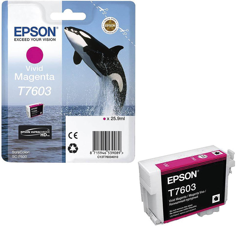 Epson Tintenpatrone T7603, Magenta, 25,9 ml