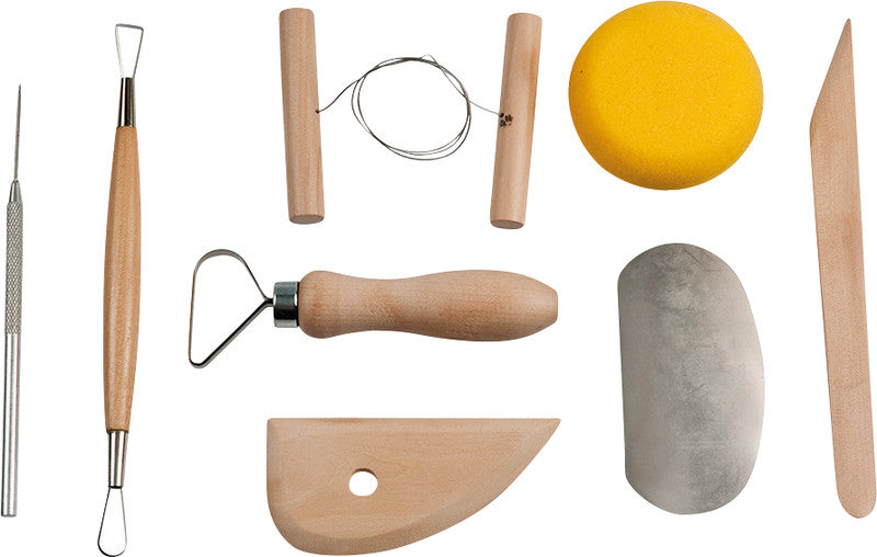 Bodmer ton Töpferset – 8-teiliges Set – sortiert