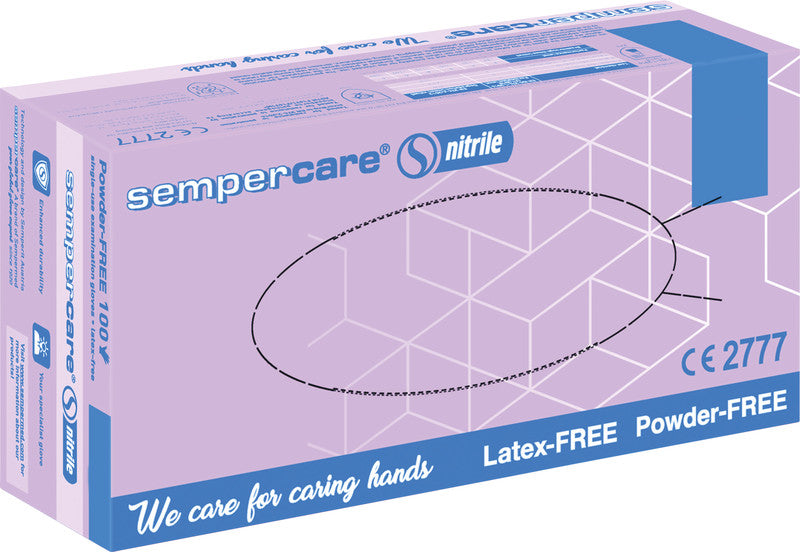 Sempermed Einmalhandschuhe – Nitril, Blau, 90 Stück