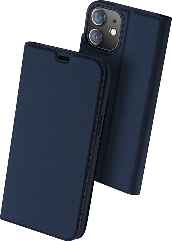 Dux Ducis Booklet-Hülle – für Apple iPhone 12 mini – blau – Kunstleder – mit Kartenfach, Magnetverschluss