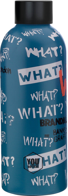 Youbottles Trinkflasche – 5 dl – Edelstahl, isoliert, Schraubverschluss – Banksy WHAT?