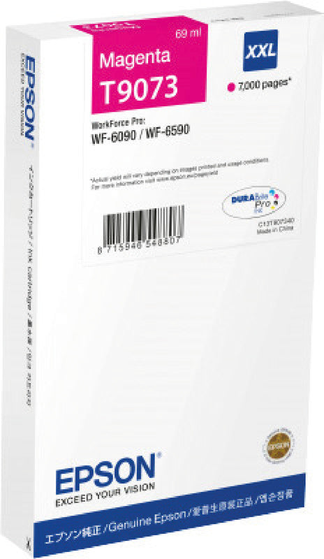 Epson Tintenpatrone C13T907340, Magenta, ca. 7'000 Seiten – für Tintenstrahldrucker/Multifunktionsgeräte