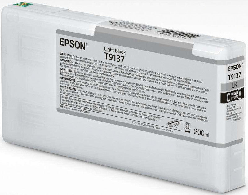 Epson Tintenpatrone T9137, Grau, 200 ml – für Inkjetdrucker/Multifunktionsgeräte