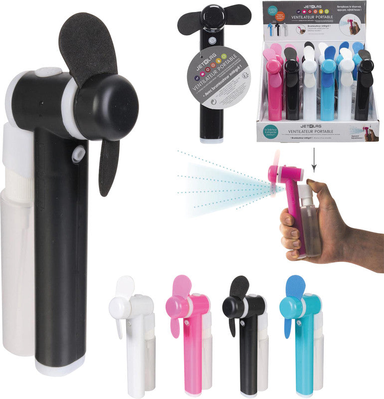Sombo Handventilator mit Wasser – 1 Stufe, batteriebetrieben (2×AA) – 45 × 190 × 30 mm