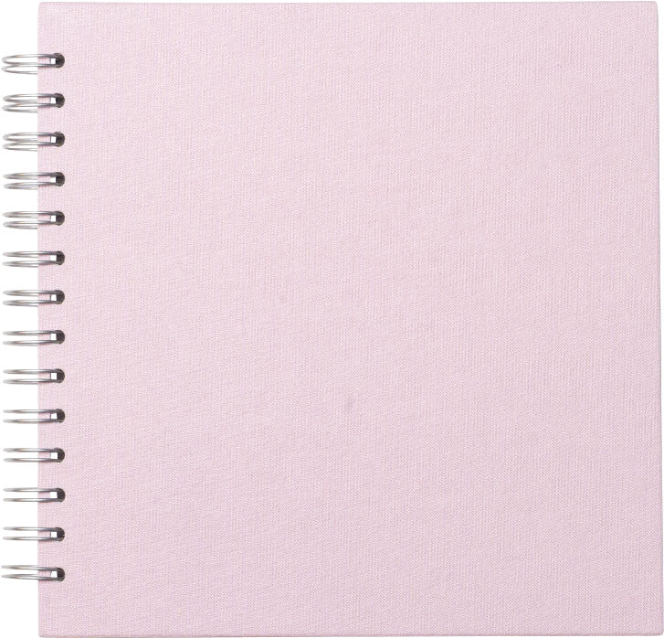 Eibert Fotoalbum – für 200 × 200 mm, puderrosa, mit Spirale, Textil