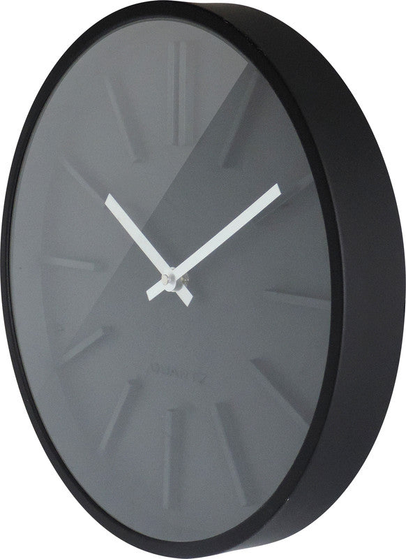 Orium by cep Orium Wanduhr Goma – Ø 35 cm, schwarz, Kunststoff, lautlos