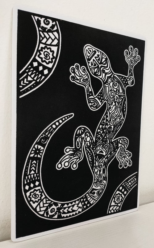 Tataruga Gecko Malkarton, Karton, 21 × 29,7 cm, schwarz