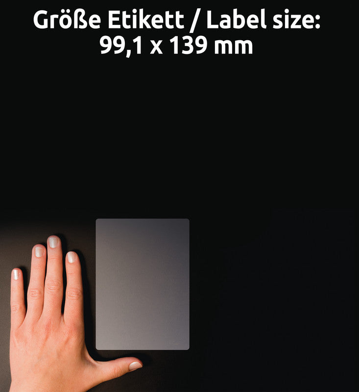 Avery Folienetiketten, 99 mm × 139 mm, transparent, Folie, permanent