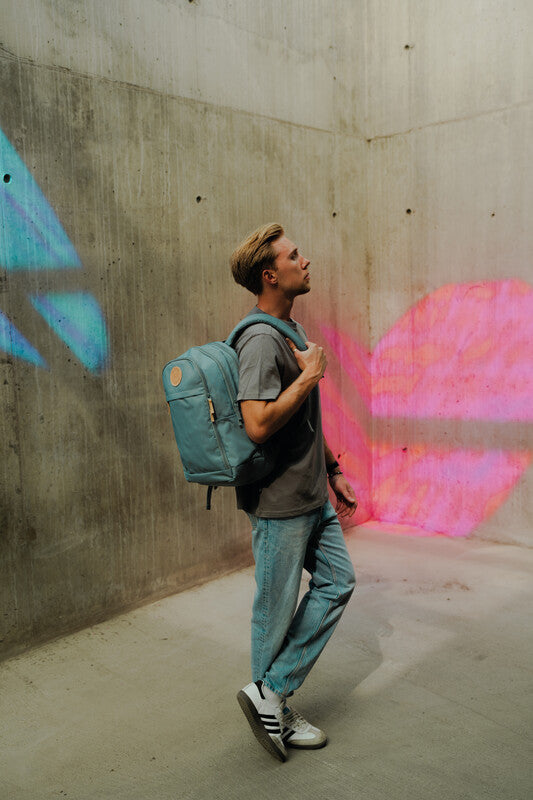 Beckmann Urban Rucksack – Petrol – 30 l – 30,0 cm × 48,0 cm × 22,0 cm – Recycelte Materialien
