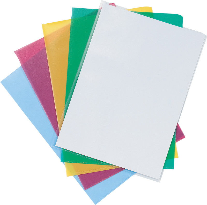 Connect Sichtmappe A4 – farbig sortiert, Kunststoff, 120 µm, 10er-Pack