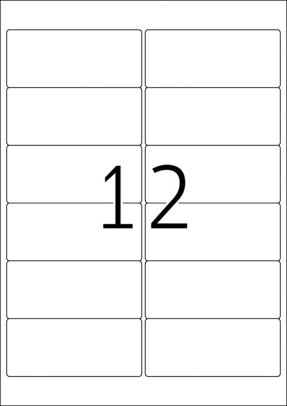 HERMA Druckeretiketten, 99 mm × 42 mm, weiss, Papier, ablösbar, 100 Blätter (1200 Etiketten)