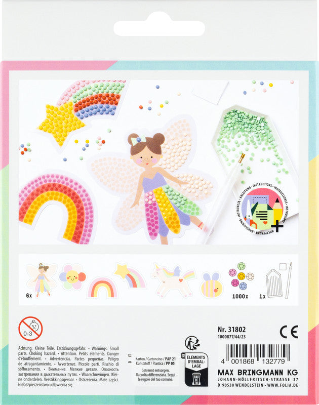 Folia Diamantbild-Set Rainbow – 6 Motiv-Sticker – 50 × 100 mm
