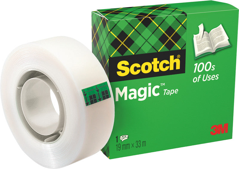 Scotch Klebeband Magic 810 – permanent, matt, unsichtbar, 19 mm × 7,5 m, transparent, 2 Rollen