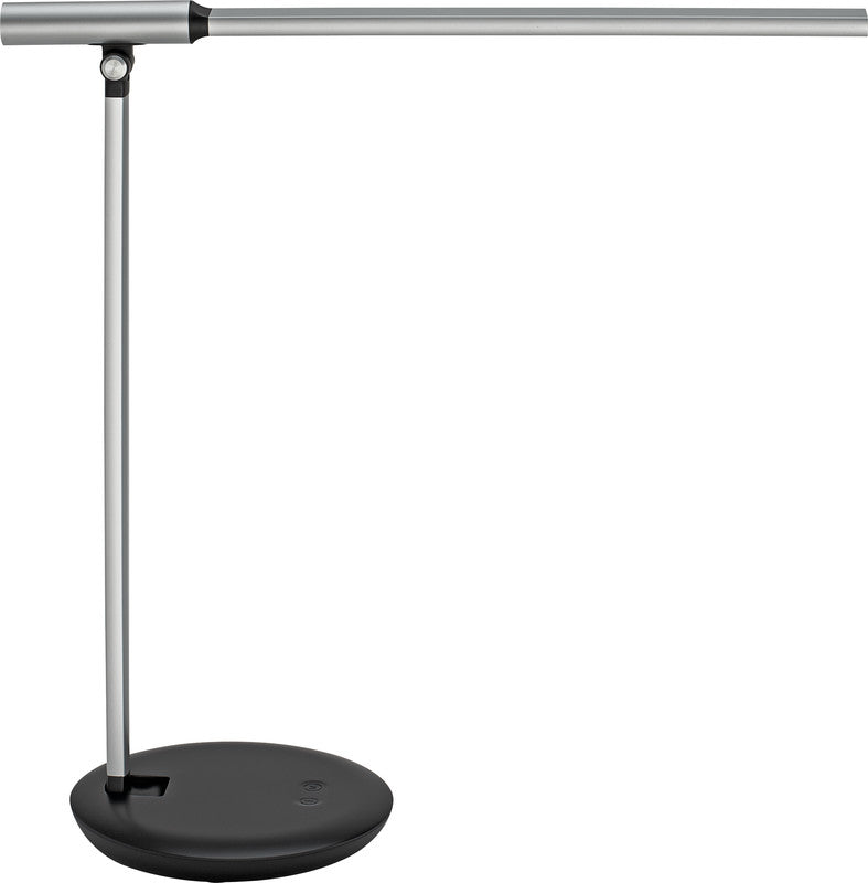 MAUL LED Tischleuchte Rubia Colour Vario – USB, dimmbar – 3000–6000 K – 340 lm 6 W – Silber, Aluminium