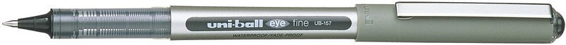 Uni-Ball Eye Fine – Tintenroller, dokumentenecht, mit Kappe, 0,5 mm, schwarz, für Linkshänder