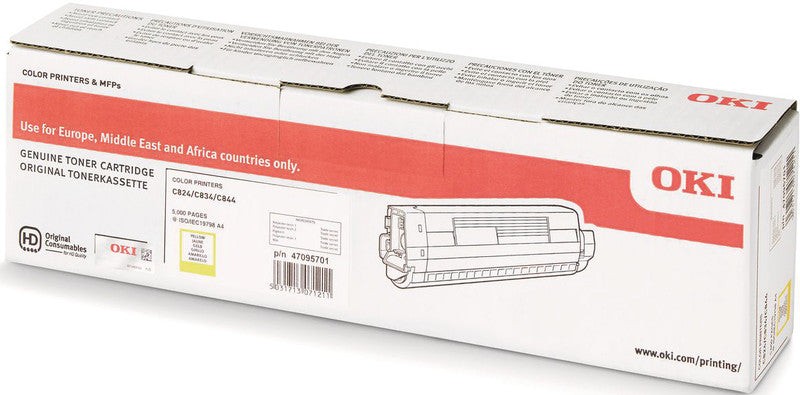 OKI Toner – gelb, 5000 Seiten