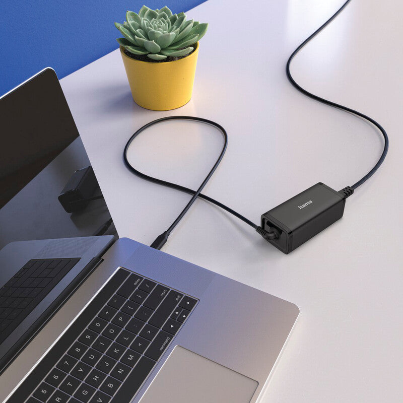 Hama 00200024 USB-Ladegerät 100 W – USB-C×1 – PD 3.0, GaN – für Nintendo, Google, Huawei u. a. – Schwarz