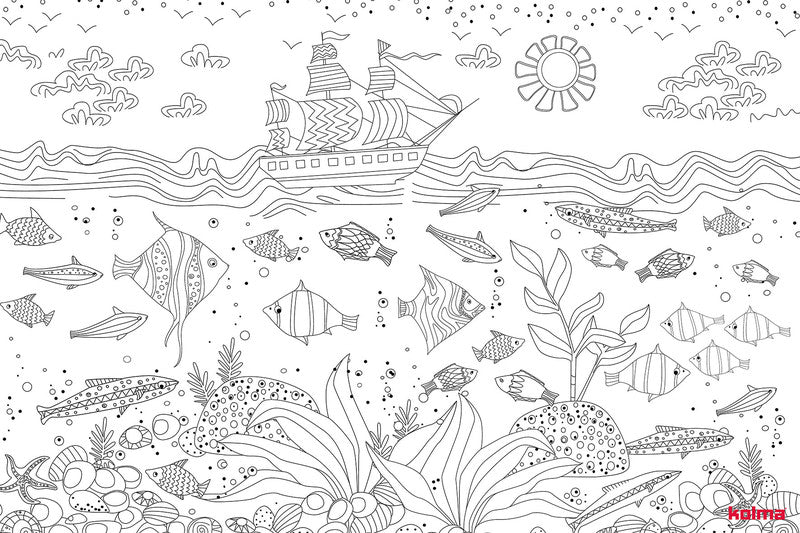 Kolma Schreibunterlage – Aquarium – 500 × 340 mm – Kunststoff, rutschfest