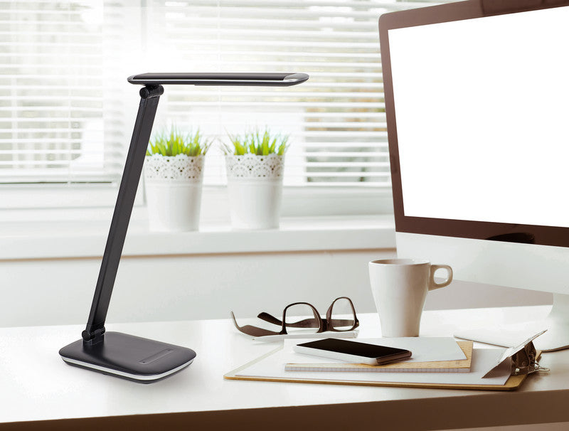 MAUL LED-Tischleuchte – USB-Anschluss, dimmbar – 3000 K