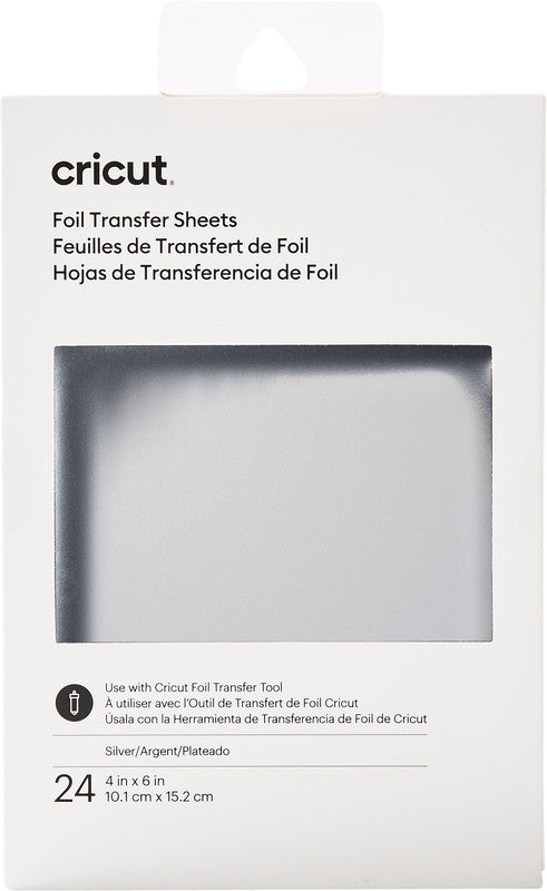 Cricut Transferfolie – für Cricut Joy – 101 × 152 mm – silber – 24 Blatt