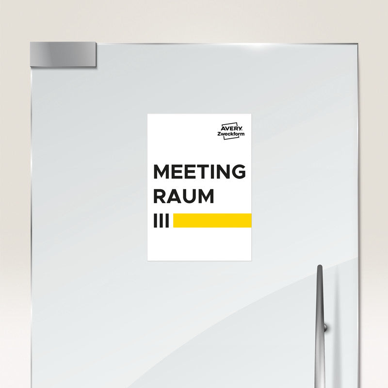 Avery Druckeretiketten, 210 mm × 297 mm, weiss, Papier, permanent, 65 Blatt