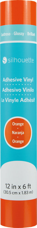 Silhouette Glänzende selbstklebende Vinylfolie – Orange – 30,5 × 180 cm – für Silhouette Schneideplotter