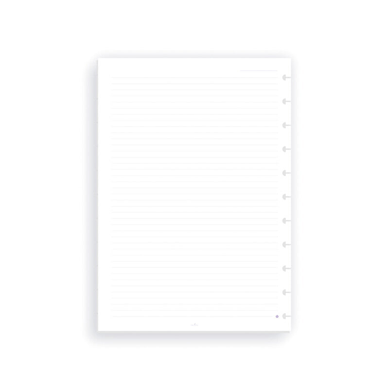Carchivo Notizbuch-Einlagen A4, liniert, spezielle Perforierung, 100 g/m², für Spiralbuch Ingeniox – 50 Blatt
