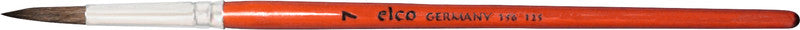 Elco Pinsel Aquarellpinsel – braun, Ponyhaar, Länge 195 mm, Aluminiumzwinge, für Gouache, Zeichenkohle