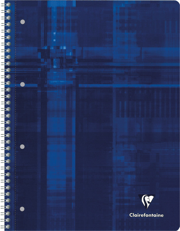 Clairefontaine Collegeblock, Karton, 80 Blatt, 4-fach gelocht, perforiert, 90 g/m² – farbig sortiert