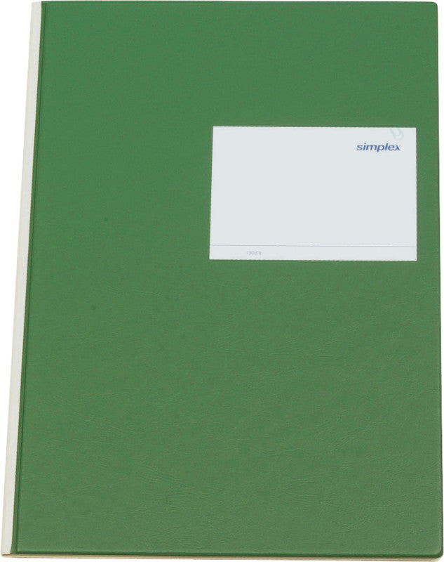 Simplex Statistikbuch A4, liniert, Fadenheftung, Softcover, 80 Seiten, 100 g/m² – Grün
