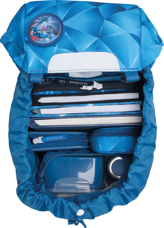 Beckmann Classic Schulrucksack 1st – Blue Lightning – 22 l – aus recycelten PET-Flaschen