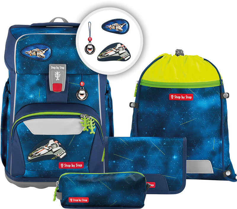 Step by Step Schulrucksack-Set Giant – 5-teilig – Starship Galactus