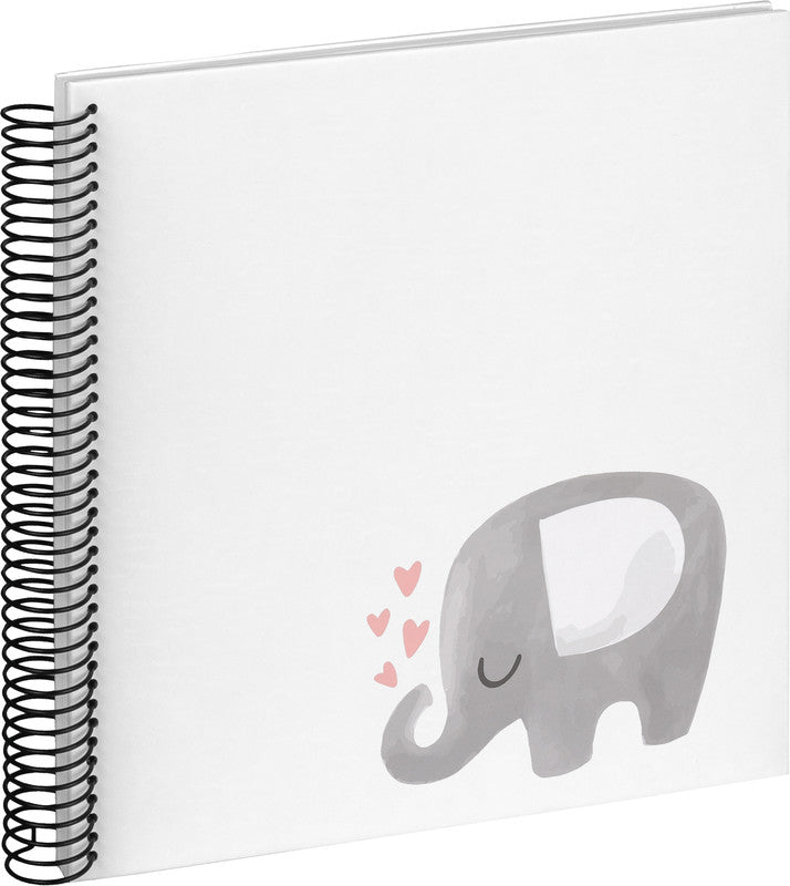 Walther Fotoalbum Elefant Hearting – für 250 × 250 mm, mehrfarbig, mit Spiralbindung, Karton