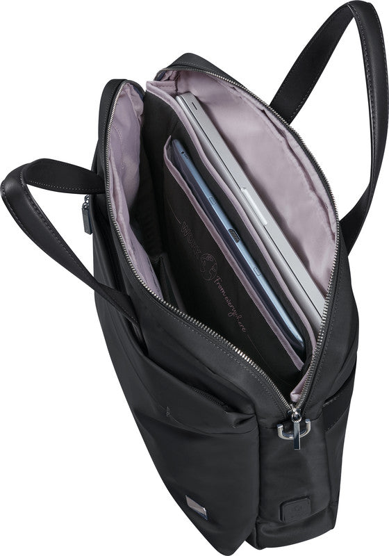 Samsonite Workationist Notebook-Tasche – 12 l, wasserabweisend, USB-Port, recyceltes PET (rPET), schwarz