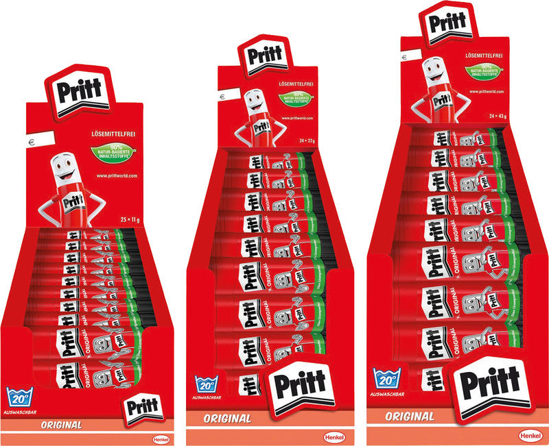 Pritt Klebestift – permanent, transparent, lösemittelfrei, schnelltrocknend, 22 g, für Papier, Karton, Fotos