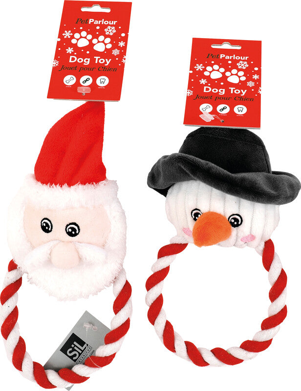 Sifcon Hundespielzeug Seilring Weihnachten – 58 g, 12 × 28 × 7 cm, Kunststoff