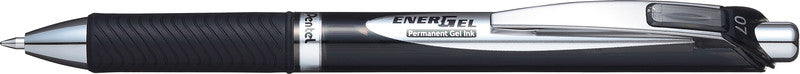 Pentel EnerGel Permanent Gelschreiber – schwarz, 0,7 mm, dokumentenecht, wasserfest, druck, nachfüllbar